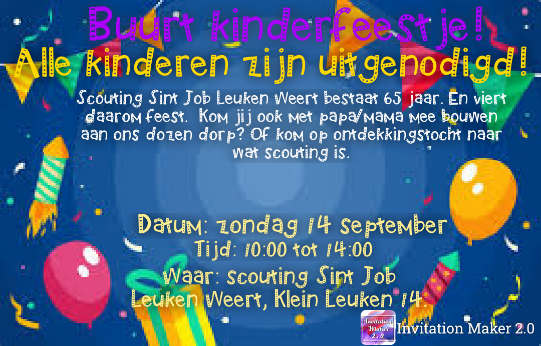 Buurtkinderfeest voor ons 65-jarig jubileum